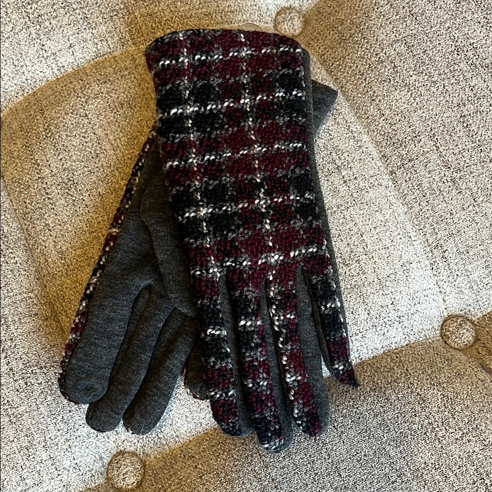 TPO Textures Plaid Smartphone Touch Gloves